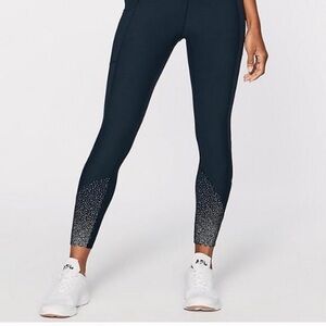 Lululemon Tight Stuff Tights Leggings, Navy Blue, Size 6